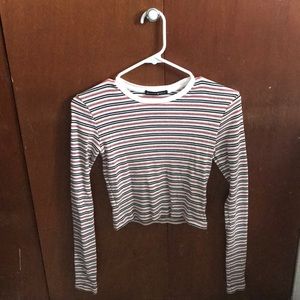 Brandy Melville Stripped Cropped Top